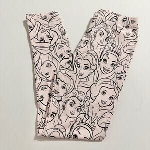 Disney Amazon Essentials Disney Princess Print Pink Leggings Girls Large NWOT